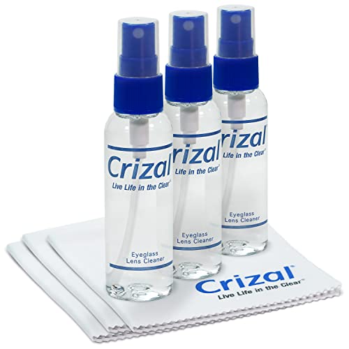Crizal Eye Glasses Cleaning Cloth and Spray | Crizal Lens Cleaner (2 oz) with...