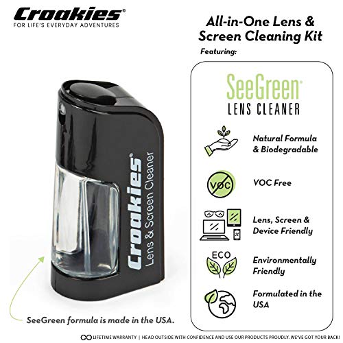 Croakies All-in-one Cleaning Kit | Lens Care Travel Kit with Pump and Microfi...