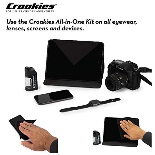 Croakies All-in-one Cleaning Kit | Lens Care Travel Kit with Pump and Microfi...