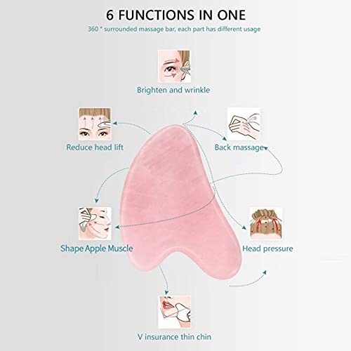 Gua Sha Facial Tool for Face,Eyes, Neck,Body Muscle Relaxing and Relieve, Nat...