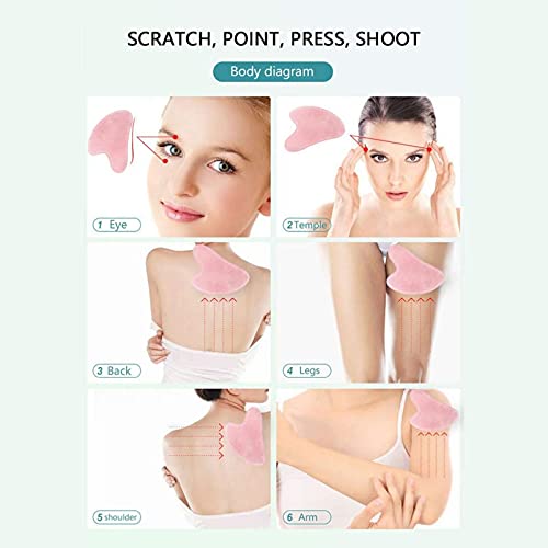 Gua Sha Facial Tool for Face,Eyes, Neck,Body Muscle Relaxing and Relieve, Nat...