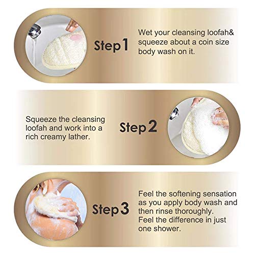 Crovin Loofah Pads - Exfoliating Loofah Body Scrubber 100% Natural Bath Spong...