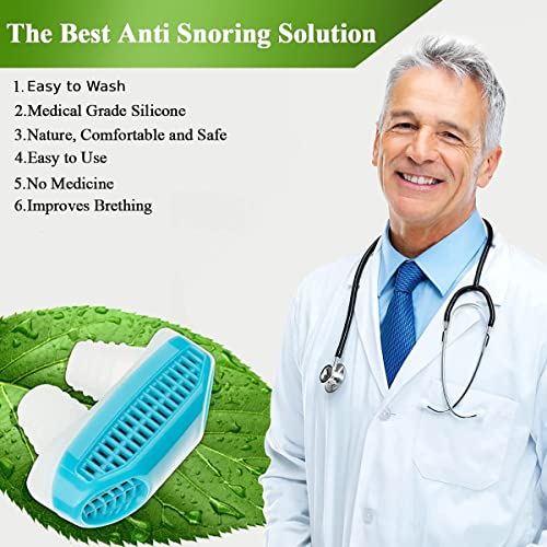 Anti Snoring Devices[Upgrade 2-in-1] Snore Stopper Snoring Solution Nose Vent...
