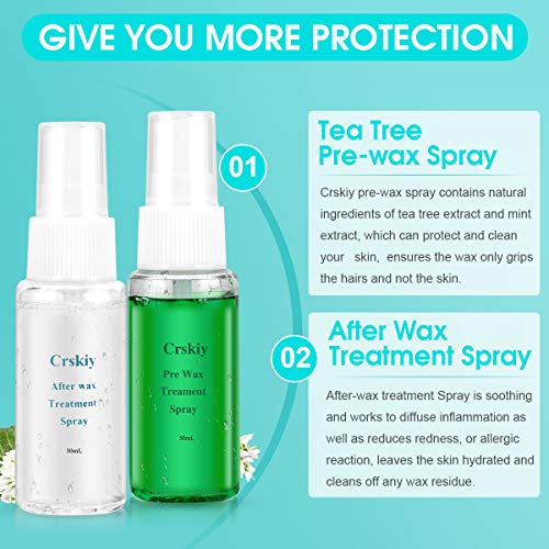 Waxing Kit for Women Men, Crskiy Wax Warmer Hair Removal Kit, with 4 Flavors ...