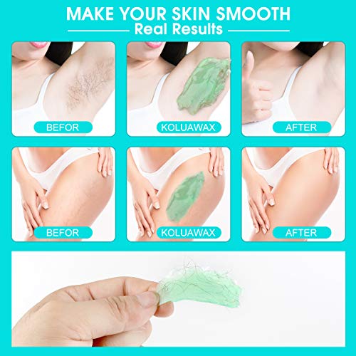 Waxing Kit for Women Men, Crskiy Wax Warmer Hair Removal Kit, with 4 Flavors ...