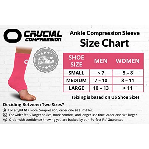 Ankle Brace Compression Sleeve for Men & Women (1 Pair) - Best Ankle Support ...