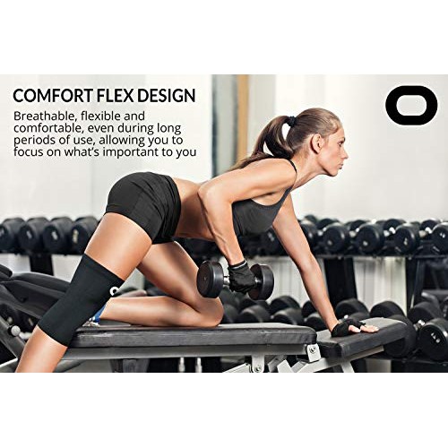 Crucial Compression Knee Sleeve (1 Pair) - Best Knee Braces for Knee Pain for...