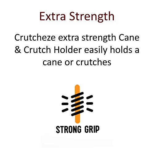 Crutcheze Cane Holder 3 Pack - Holds Canes Within Reach - Walking Stick Holde...
