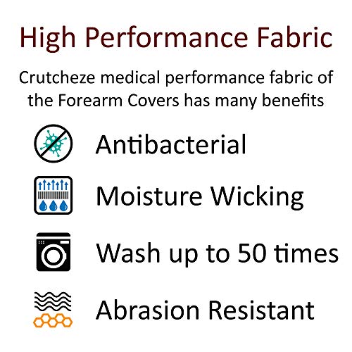 Crutcheze Forearm Crutch Pads - Covers for Arm Cuffs USA Made - Breathable, U...