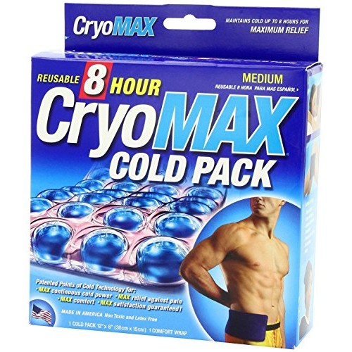 Cryo-Max Cold Pack, 8 Hour Reusable Cold Therapy Ice Pack for Elbows, Knees, ...