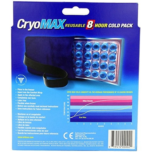 Cryo-Max Cold Pack, 8 Hour Reusable Cold Therapy Ice Pack for Elbows, Knees, ...
