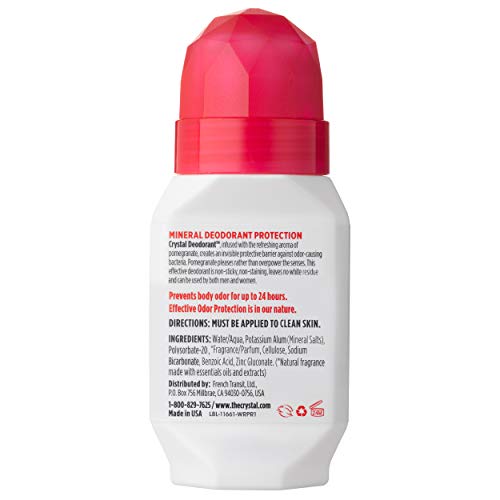 Crystal Mineral Deodorant Roll-On Body Deodorant With 24-Hour Odor Protection...