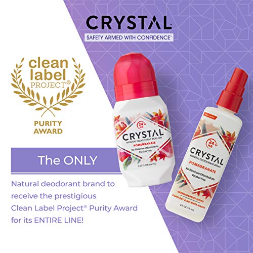 Crystal Mineral Deodorant Roll-On Body Deodorant With 24-Hour Odor Protection...