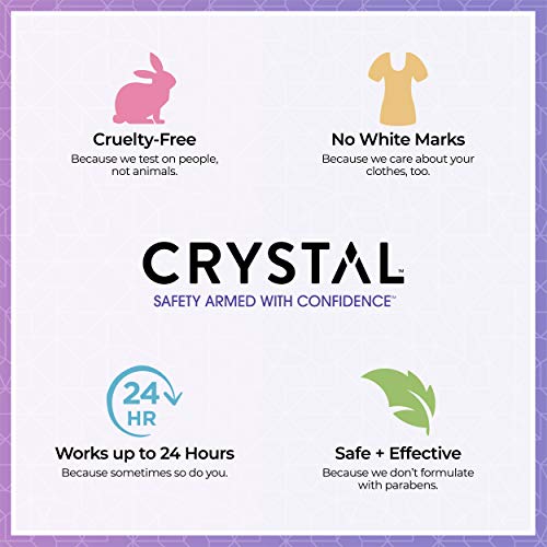 Crystal Mineral Deodorant Roll-On Body Deodorant With 24-Hour Odor Protection...
