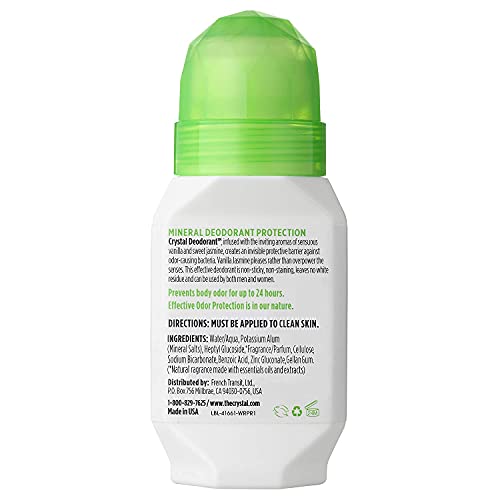 Crystal Mineral Deodorant Roll-On, Vanilla Jasmine, 2.25 fl oz