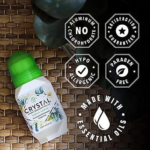 Crystal Mineral Deodorant Roll-On, Vanilla Jasmine, 2.25 fl oz