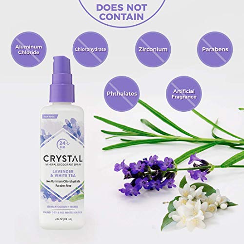 CRYSTAL Mineral Deodorant Spray- Body Deodorant With 24-Hour Odor Protection,...