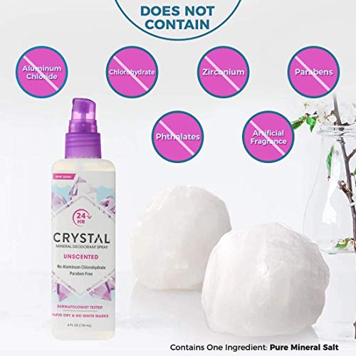 Crystal™ Mineral Deodorant Spray - Unscented Body Deodorant With 24 Hours Odo...
