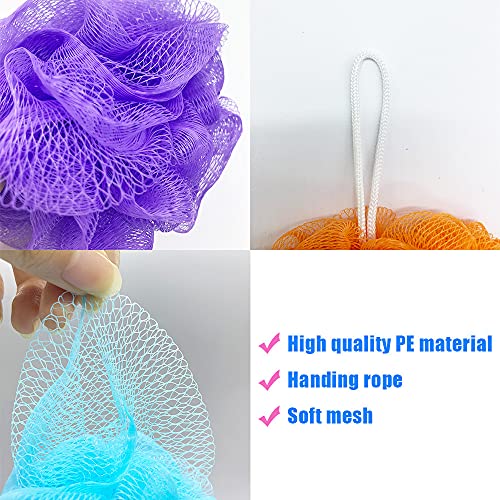 10 Pack Mesh Bath Sponges,Soft Bath Shower Loofah Sponge,Colorful Exfoliating...