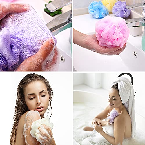 10 Pack Mesh Bath Sponges,Soft Bath Shower Loofah Sponge,Colorful Exfoliating...