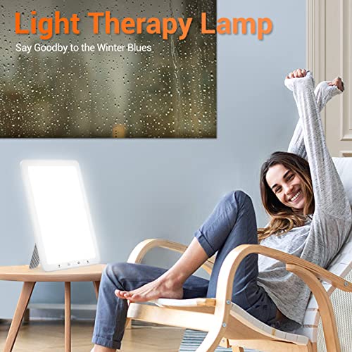 Sun Light Therapy Lamp, CT CAPETRONIX LED Bright Therapy Light with Timer Fun...