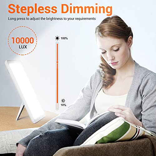 Sun Light Therapy Lamp, CT CAPETRONIX LED Bright Therapy Light with Timer Fun...