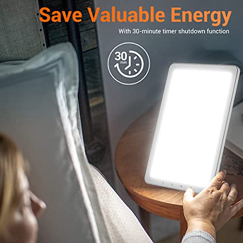 Sun Light Therapy Lamp, CT CAPETRONIX LED Bright Therapy Light with Timer Fun...
