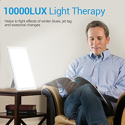 Sun Light Therapy Lamp, CT CAPETRONIX LED Bright Therapy Light with Timer Fun...