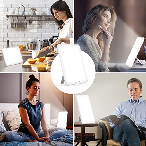 Sun Light Therapy Lamp, CT CAPETRONIX LED Bright Therapy Light with Timer Fun...