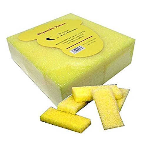 40pc Coarse CT Mini Disposable Pumice Pads -Yellow