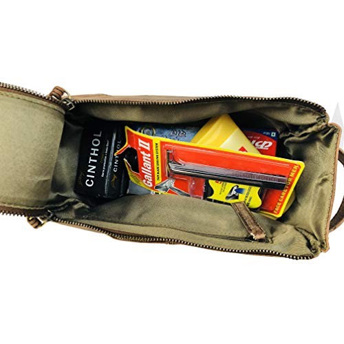 Leather Toiletry Bag for Men, Makeup Travel Toiletry Organizer Large Dopp Kit...