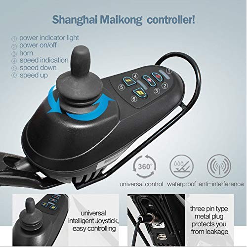 Culver All Terrain Heavy Duty Powerful Dual Motor Foldable Electric Wheelchai...