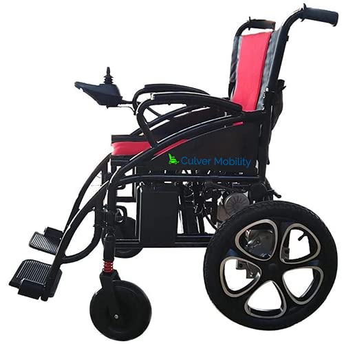 Culver All Terrain Heavy Duty Powerful Dual Motor Foldable Electric Wheelchai...
