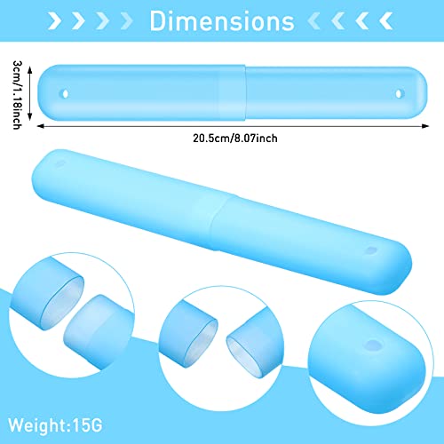 60 Pieces Plastic Toothbrush Holders Portable Travel Toothbrush Case Cover Pr...