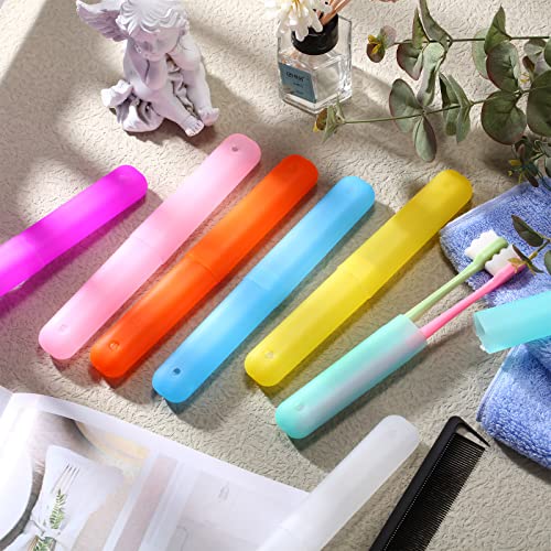 60 Pieces Plastic Toothbrush Holders Portable Travel Toothbrush Case Cover Pr...