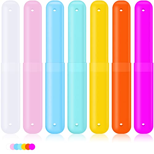 60 Pieces Plastic Toothbrush Holders Portable Travel Toothbrush Case Cover Pr...