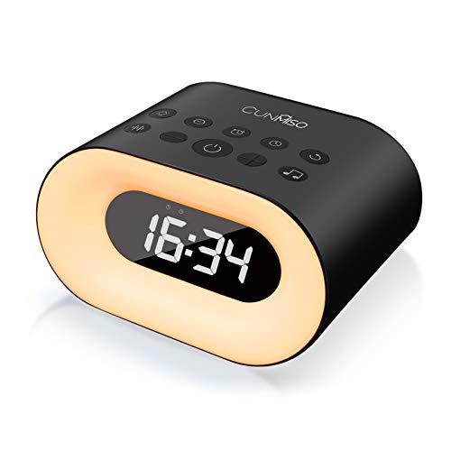 Cunmiso Life 3 in 1 White Noise Machine with Alarm Clock & 7-Color Night Ligh...