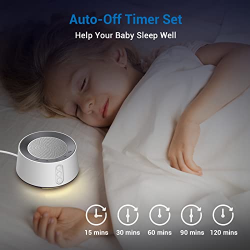 CuoBrave White Noise Machine with 14 Soothing Sounds and Adjustable Baby Nigh...
