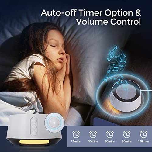 CuoBrave White Noise Machine with Night Light, Sound Machine for Sleeping Bab...