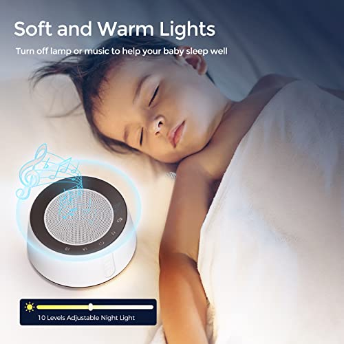 CuoBrave White Noise Machine with Night Light, Sound Machine for Sleeping Bab...