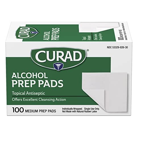 Curad Alcohol Prep Pads , Thick Alcohol Swabs (Pack of 400)