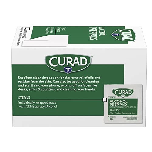 Curad Alcohol Prep Pads , Thick Alcohol Swabs (Pack of 400)