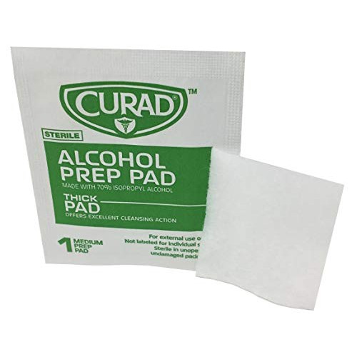 Curad Alcohol Prep Pads , Thick Alcohol Swabs (Pack of 400)