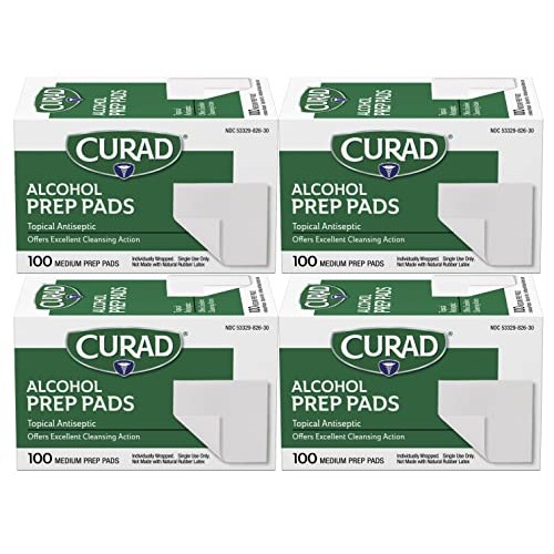 Curad Alcohol Prep Pads , Thick Alcohol Swabs (Pack of 400)