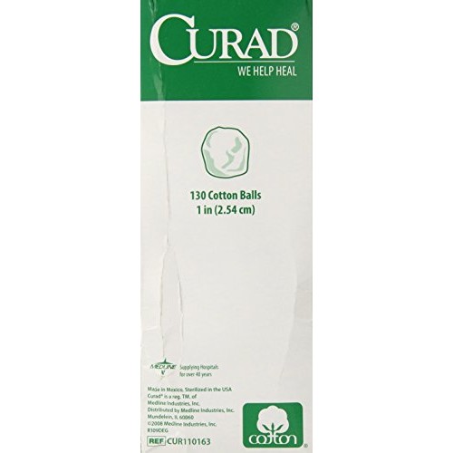 Curad Cotton Balls 130 Each (Pack of 6)