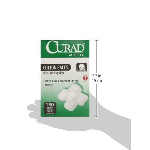 Curad Cotton Balls 130 Each (Pack of 6)