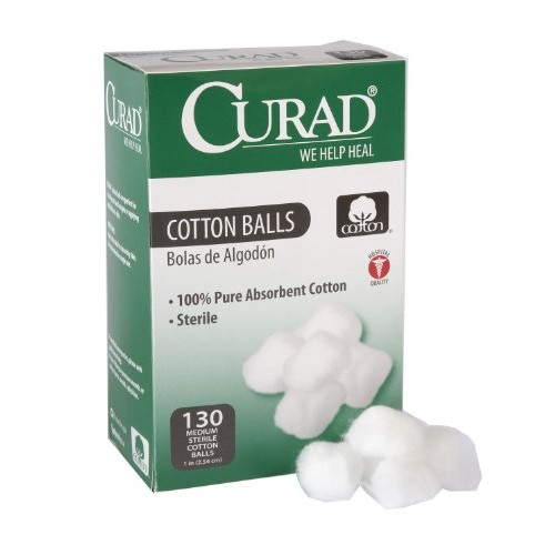 Curad Cotton Balls 130 Each (Pack of 6)
