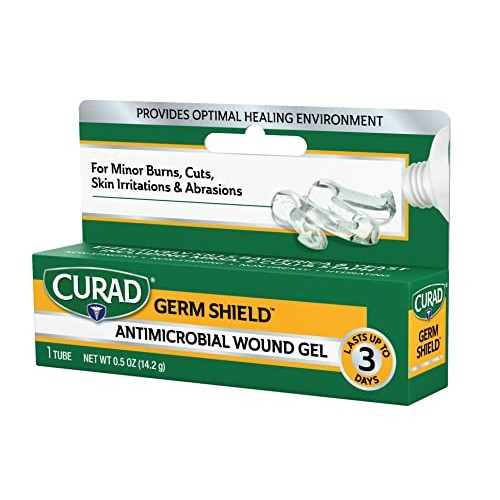 Curad Germ Shield Antimicrobial Silver Wound Gel 0.5 ounces (1 tube), for top...