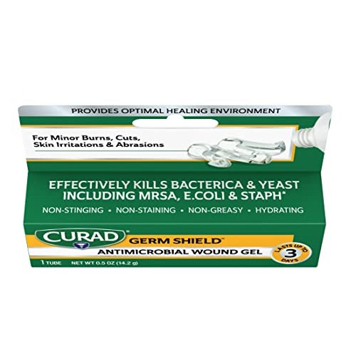Curad Germ Shield Antimicrobial Silver Wound Gel 0.5 ounces (1 tube), for top...