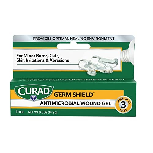 Curad Germ Shield Antimicrobial Silver Wound Gel 0.5 ounces (1 tube), for top...
